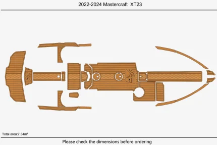 2022-2024 MasterCraft XT 23 Marine teak deck EVA Foam faux mat Boat flooring