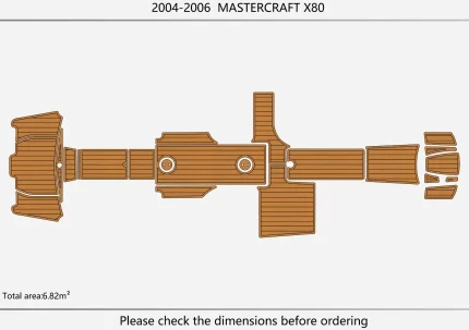 2004-2006 Mastercraft X80 Marine teak deck EVA Foam Boat flooring
